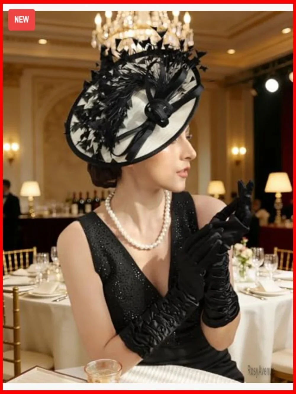 Elegant Fascinator Hat with Flower Mesh Feathers for Weddings Derby Tea Party